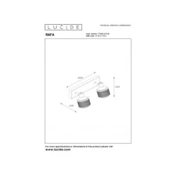 Lucide RAFA - Plafondspot - 2xE14 - Zwart