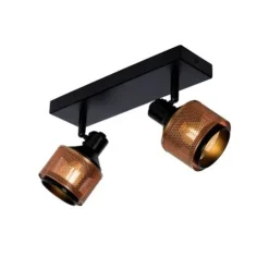 Lucide RAFA - Plafondspot - 2xE14 - Zwart