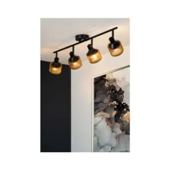 Lucide RAFA - Plafondspot - 4xE14 - Zwart