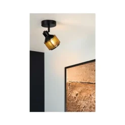 Lucide RAFA - Wandspot - 1xE14 - Zwart