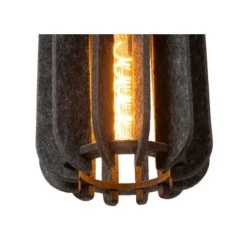 Lucide RAFAL Hanglamp-Grijs-Ø20-1xE27-40W-Vilt