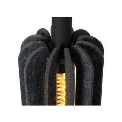 Lucide RAFAL Hanglamp-Grijs-Ø20-1xE27-40W-Vilt