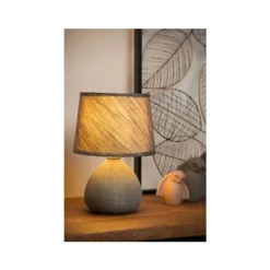 Lucide RAMZI - Tafellamp - Ø 18 cm - 1xE14 - Grijs