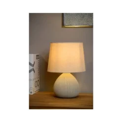 Lucide RAMZI - Tafellamp - Ø 18 cm - 1xE14 - Beige