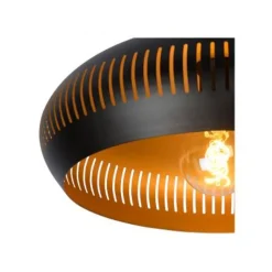 Lucide RAYCO Plafonnière-Zwart-Ø45-1xE27-40W-Staal