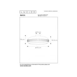Lucide RAYCO Plafonnière-Zwart-Ø45-1xE27-40W-Staal