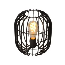 Lucide REDA - Tafellamp - Ø 22 cm - 1xE27 - Zwart Lucide
