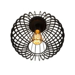Lucide REDA Plafonnier E27 Ø32cm H24cm Zwart