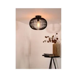 Lucide REDA Plafonnier E27 Ø32cm H24cm Zwart