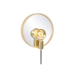 Lucide REFLEX - Spiegellamp - 1xE27 - Licht hout