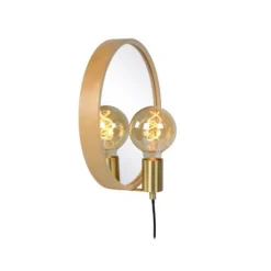 Lucide REFLEX - Spiegellamp - 1xE27 - Licht hout