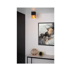 Lucide RENATE - Plafonnière - 1xE27 - Zwart Lucide