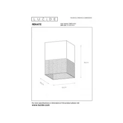 Lucide RENATE - Plafonnière - 1xE27 - Zwart Lucide