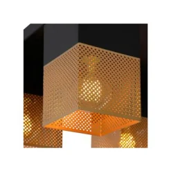 Lucide RENATE - Plafonnière - 4xE27 - Zwart Lucide