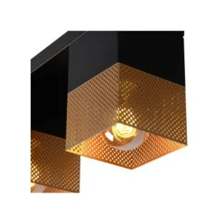 Lucide RENATE - Plafonnière - 3xE27 - Zwart