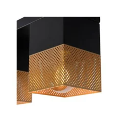 Lucide RENATE - Plafonnière - 2xE27 - Zwart Lucide