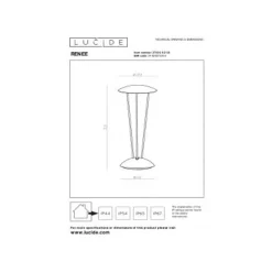 Lucide RENEE Tafellamp Buiten-Zwart-Ø12,3-LED Dimb.-2,2W