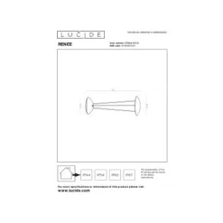 Lucide RENEE Tafellamp Buiten-Wit-Ø12,3-LED Dimb.-2,2W