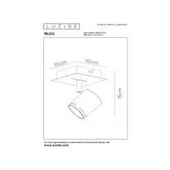 Lucide RILOU - Plafondspot - LED Dimb. - GU10 - 1x5W 3000K - Wit Lucide