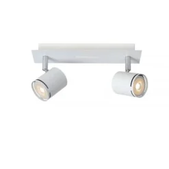 Lucide RILOU - Plafondspot - LED Dimb. - GU10 - 2x5W 3000K - Wit Lucide
