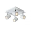 Lucide RILOU - Plafondspot - LED Dimb. - GU10 - 4x5W 3000K - Wit Lucide