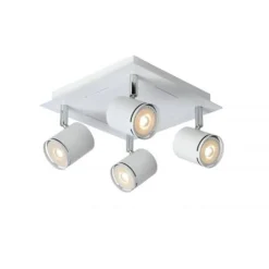 Lucide RILOU - Plafondspot - LED Dimb. - GU10 - 4x5W 3000K - Wit Lucide