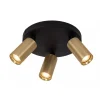 Lucide RITMO - Plafondspot - Ø 18 cm - 3xGU10 (MR11) - Mat Goud / Messing