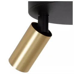 Lucide RITMO - Plafondspot - Ø 18 cm - 3xGU10 (MR11) - Mat Goud / Messing