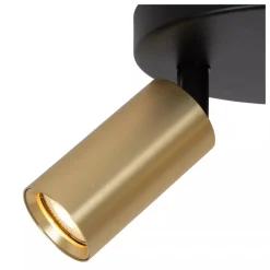 Lucide RITMO - Plafondspot - Ø 18 cm - 3xGU10 (MR11) - Mat Goud / Messing