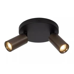 Lucide RITMO - Plafondspot - Ø 15 cm - 2xGU10 (MR11) - Koffie