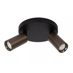 Lucide RITMO - Plafondspot - Ø 15 cm - 2xGU10 (MR11) - Koffie