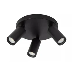Lucide RITMO - Plafondspot - Ø 18 cm - 3xGU10 (MR11) - Zwart
