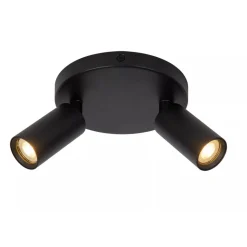Lucide RITMO - Plafondspot - Ø 15 cm - 2xGU10 (MR11) - Zwart