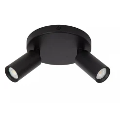 Lucide RITMO - Plafondspot - Ø 15 cm - 2xGU10 (MR11) - Zwart