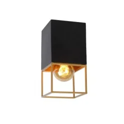 Lucide RIXT - Plafonnière - 1xE27 - Zwart