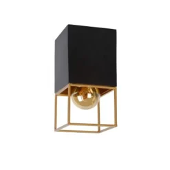 Lucide RIXT - Plafonnière - 1xE27 - Zwart