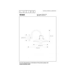 Lucide RÖMER - Wandlamp - Ø 24 cm - 1xE27 - Beige