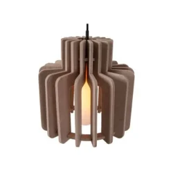 Lucide ROLLO Hanglamp-Taupe-1xE27-40W-Vilt