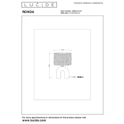 Lucide RONDA Tafellamp-Wit-1xE27-40W-Kerami.