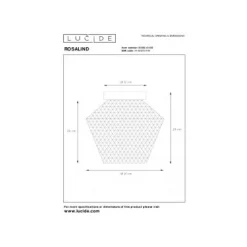 Lucide ROSALIND - Plafonnière - Ø 21 cm - 1xE27 - Fumé