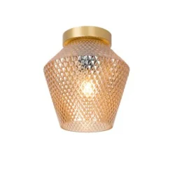 Lucide ROSALIND - Plafonnière - Ø 21 cm - 1xE27 - Amber