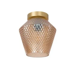 Lucide ROSALIND - Plafonnière - Ø 21 cm - 1xE27 - Amber
