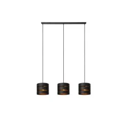 Lucide ROSAS Hanglamp-Zwart-3xE27-40W-Metaal