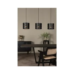 Lucide ROSAS Hanglamp-Zwart-3xE27-40W-Metaal