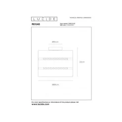 Lucide ROSAS Plafonnière-Zwart-Ø26-1xE27-40W-Metaal