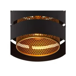 Lucide ROSAS Plafonnière-Zwart-Ø26-1xE27-40W-Metaal