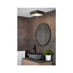 Lucide ROXANE Plafonnier Led Vierkant 10W Anthraciet