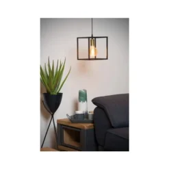 Lucide RUBEN Hanglamp 1x E27 40W Zwart / mat goud