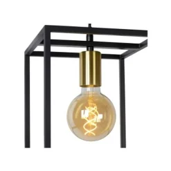 Lucide RUBEN Hanglamp 1x E27 40W Zwart / mat goud