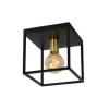 Lucide RUBEN Plafonnier 1x E27 40W Zwart / mat goud